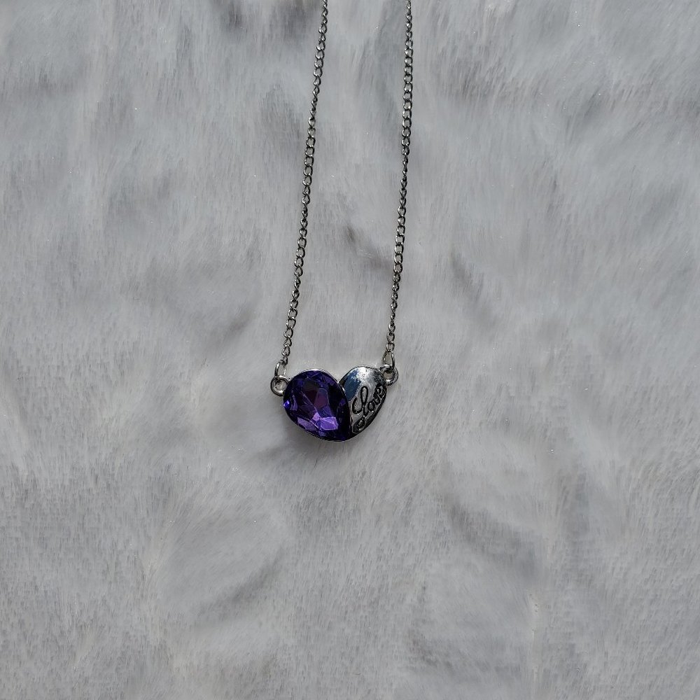 Alexandrite Pendant Heart Birthstone Necklace